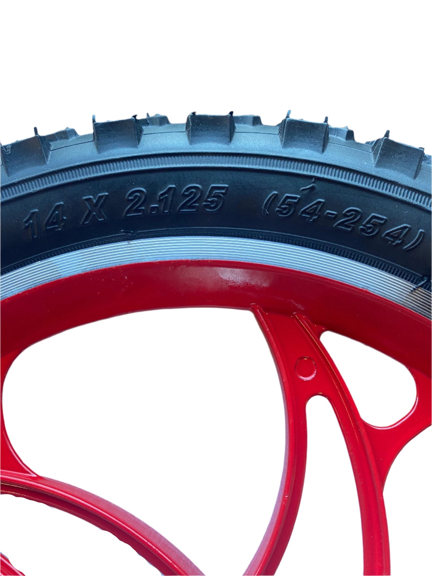 14" Red Alloy Wheels & Axle Set