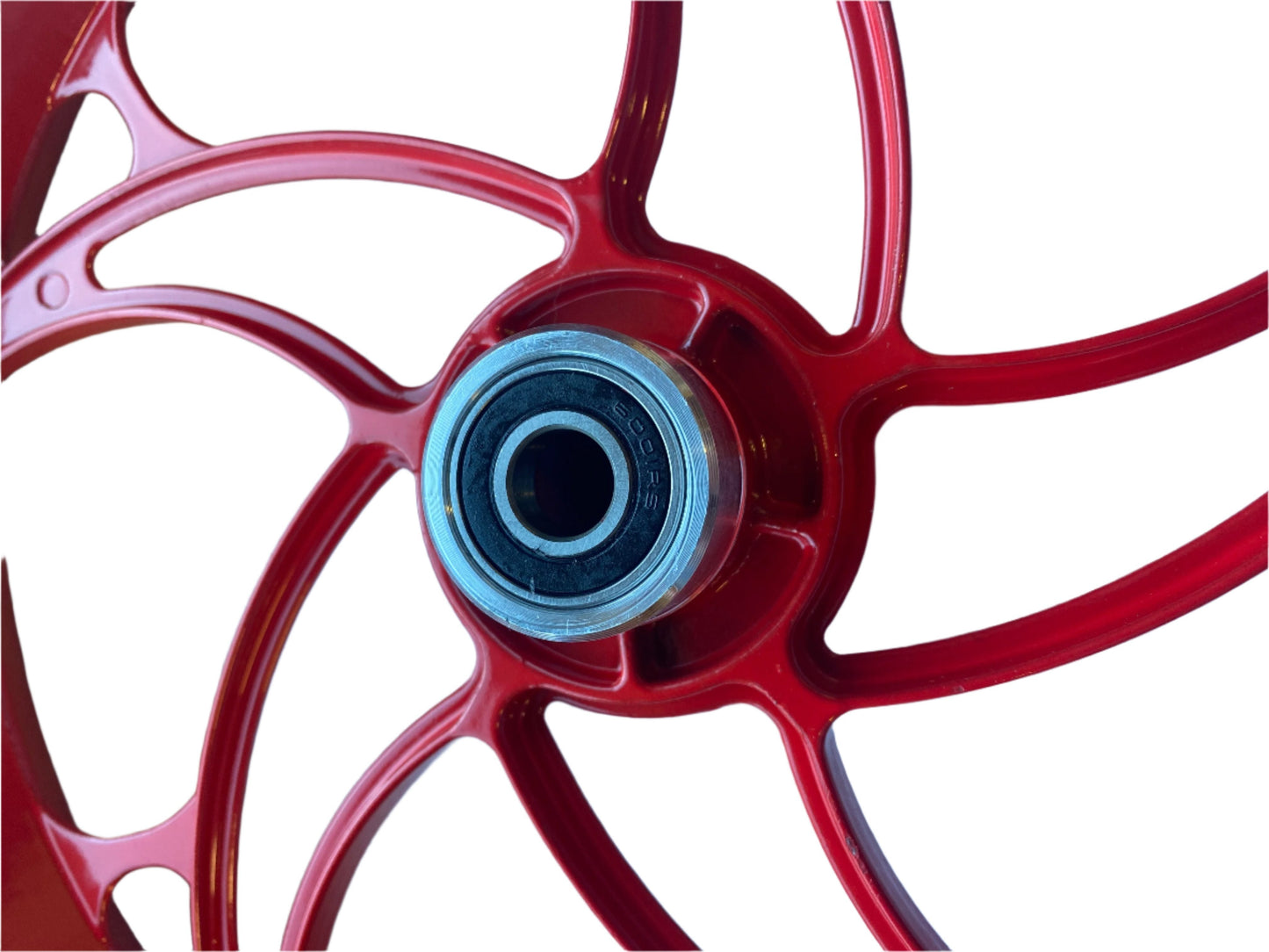 12" Red Alloy Wheels & Axle Set