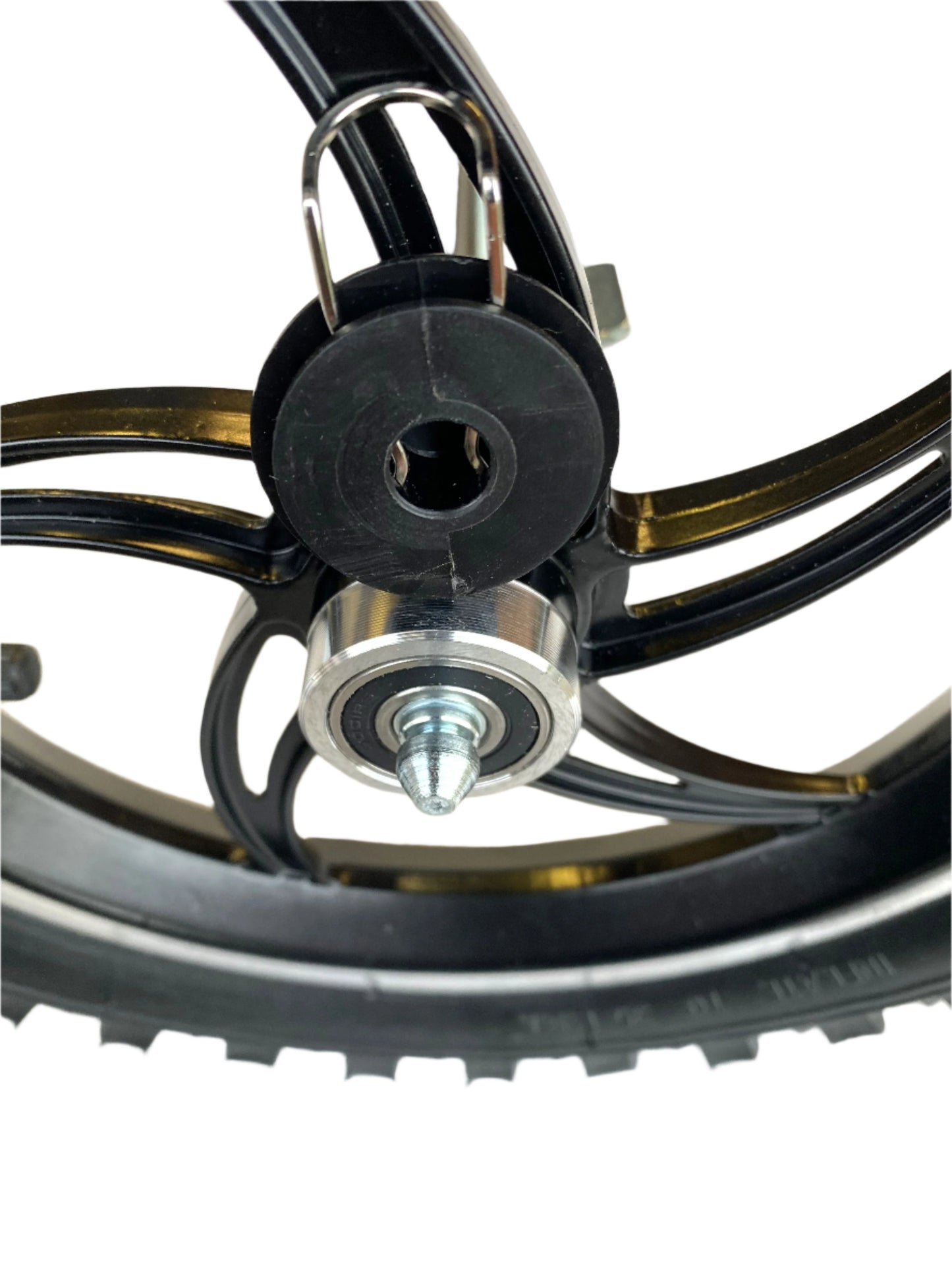 Front Steering Kit + 14" Black Alloy Wheels & Rear Axle