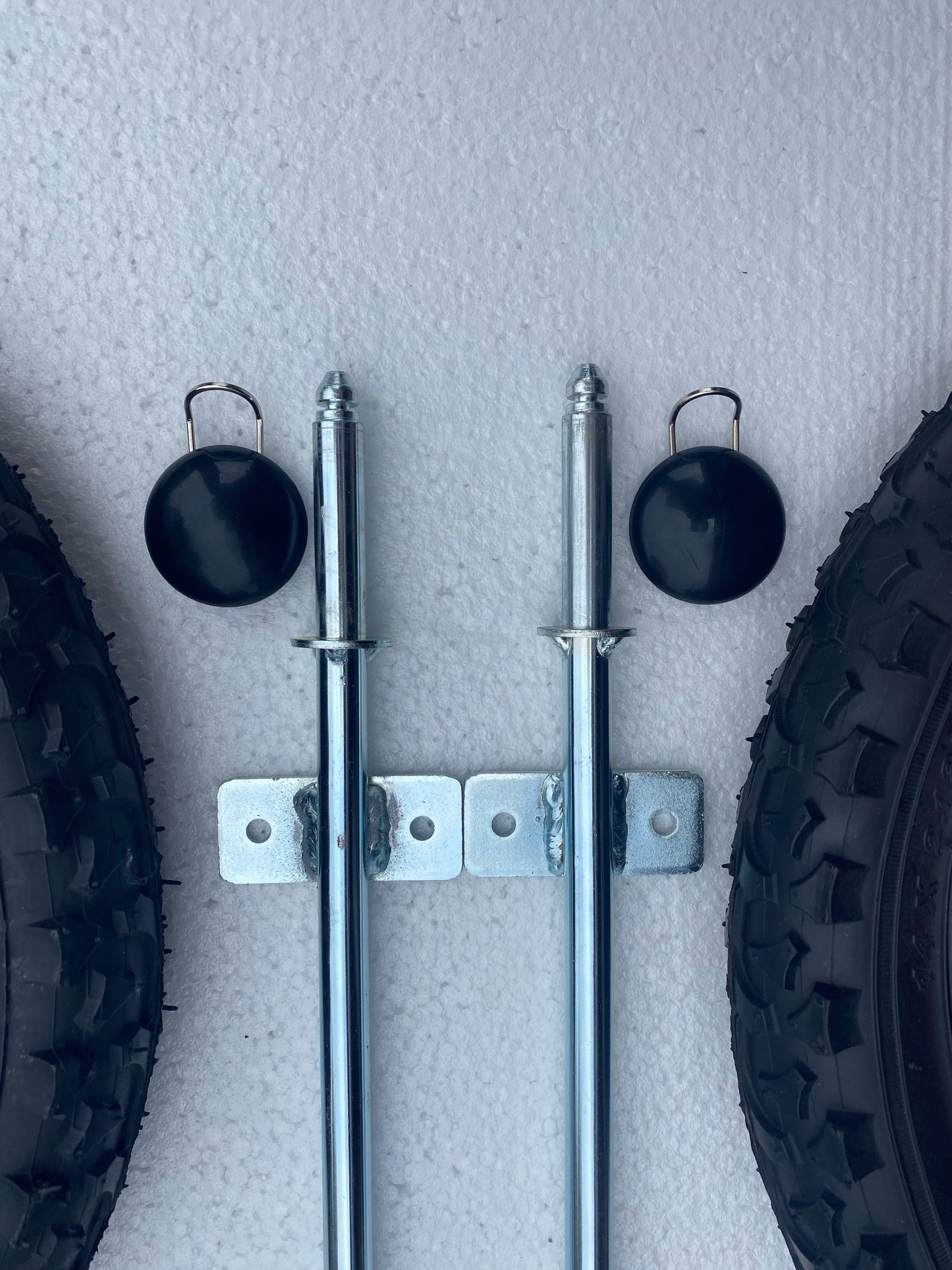 14" Black Alloy Go Kart Wheels & Axle Set