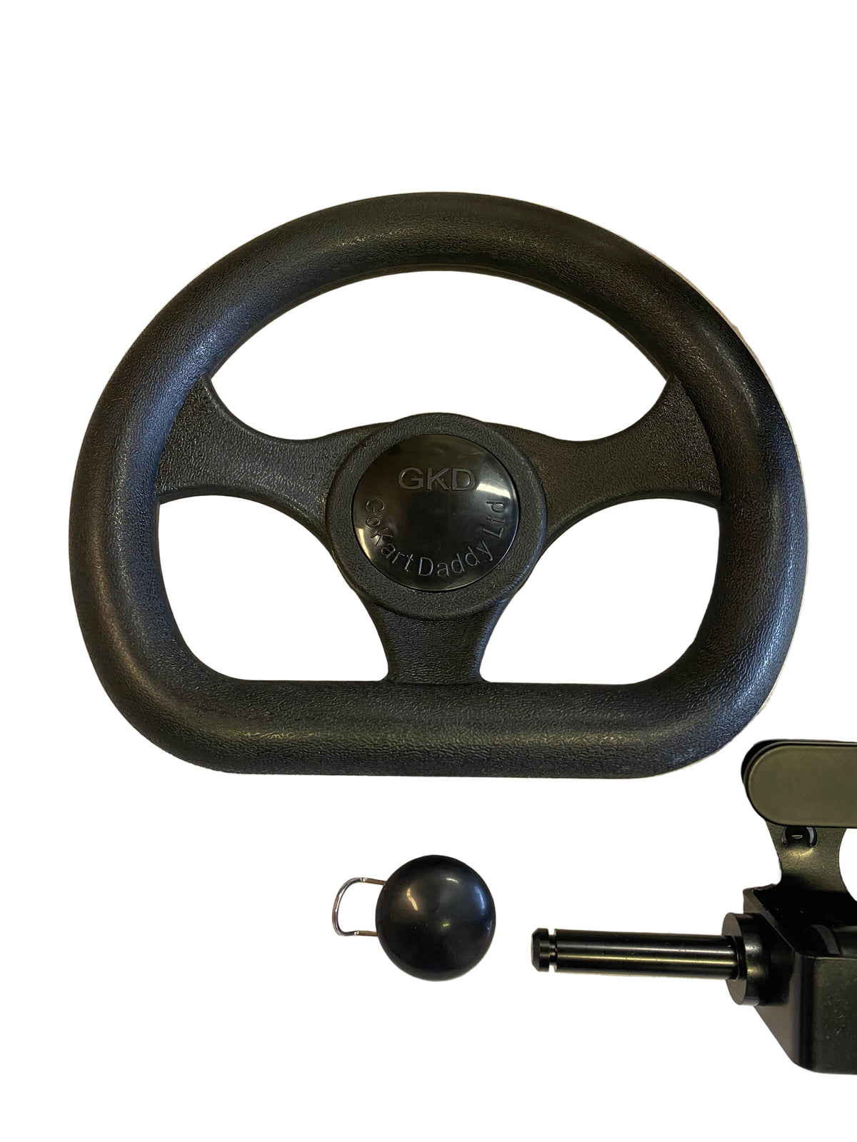 Front Steering Kit + 12" Red Alloy Wheels & Rear Axle