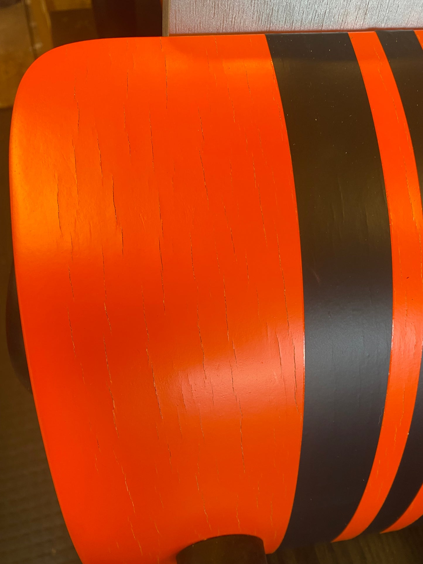 Orange Wooden Race Car