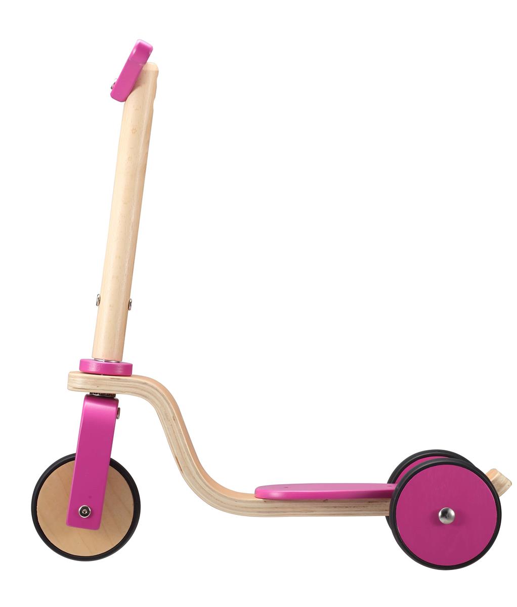 Berry Pink Wooden Scooter