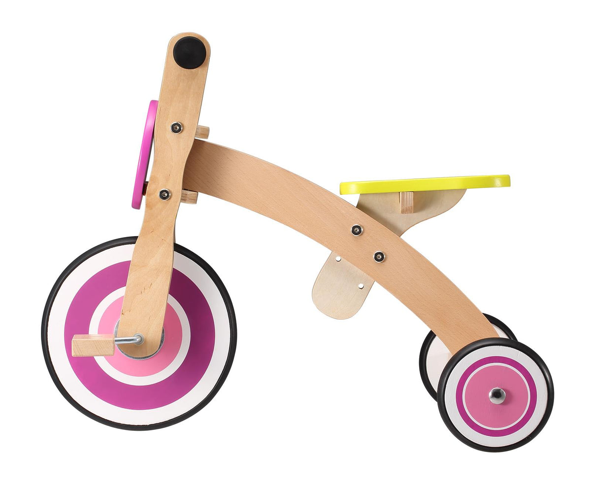 BIKESTAR Pink Wooden Tricycle for Ages 2–5
