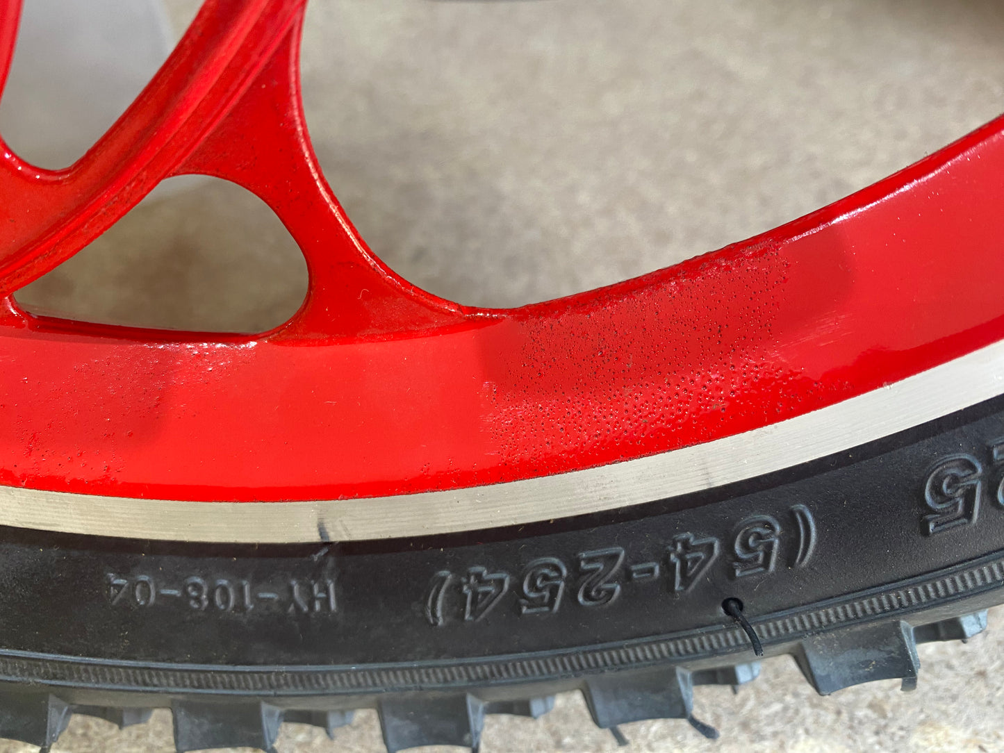 14" Red Alloy Wheels & Axle Set