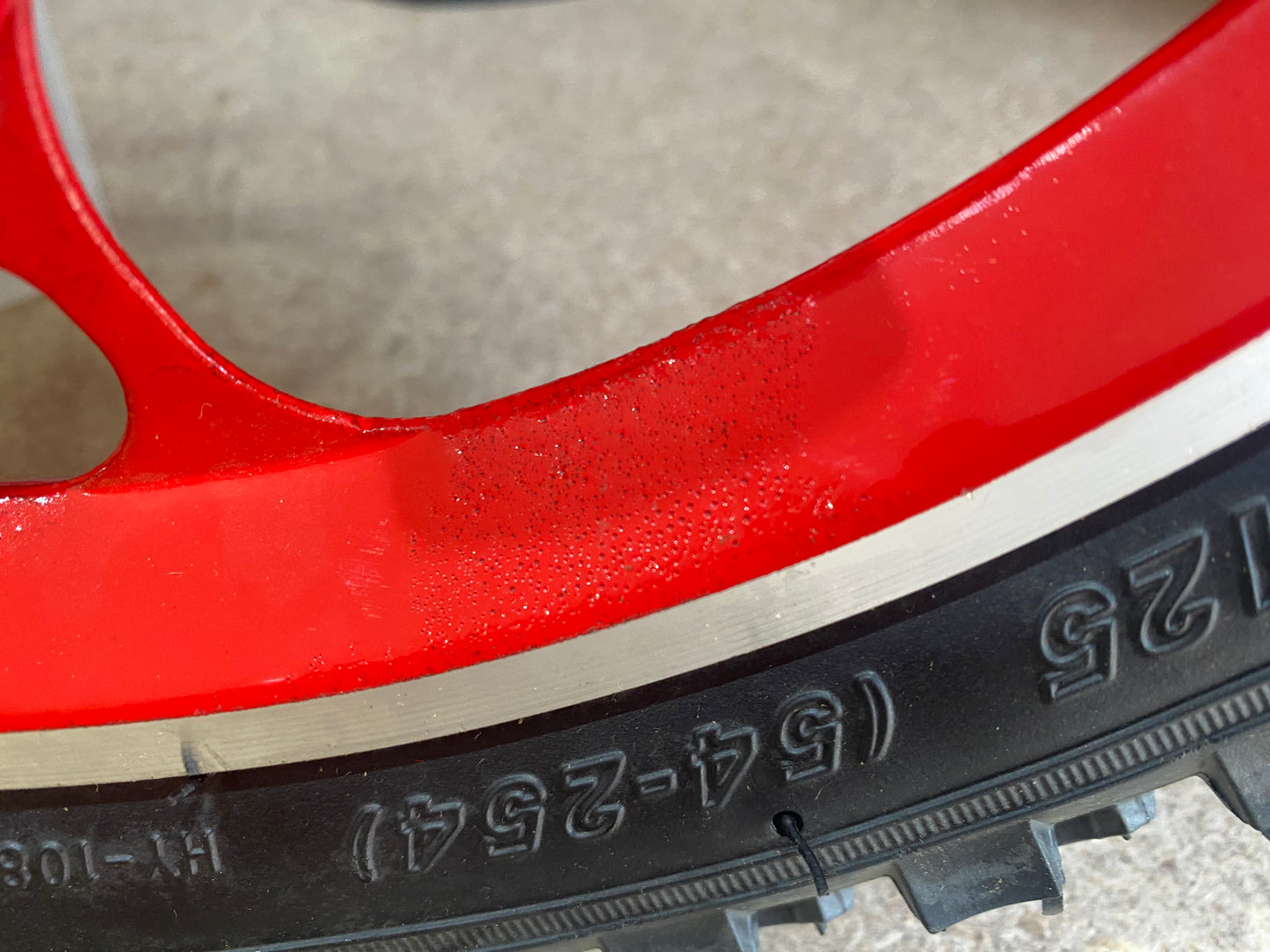 14" Red Alloy Wheels & Axle Set