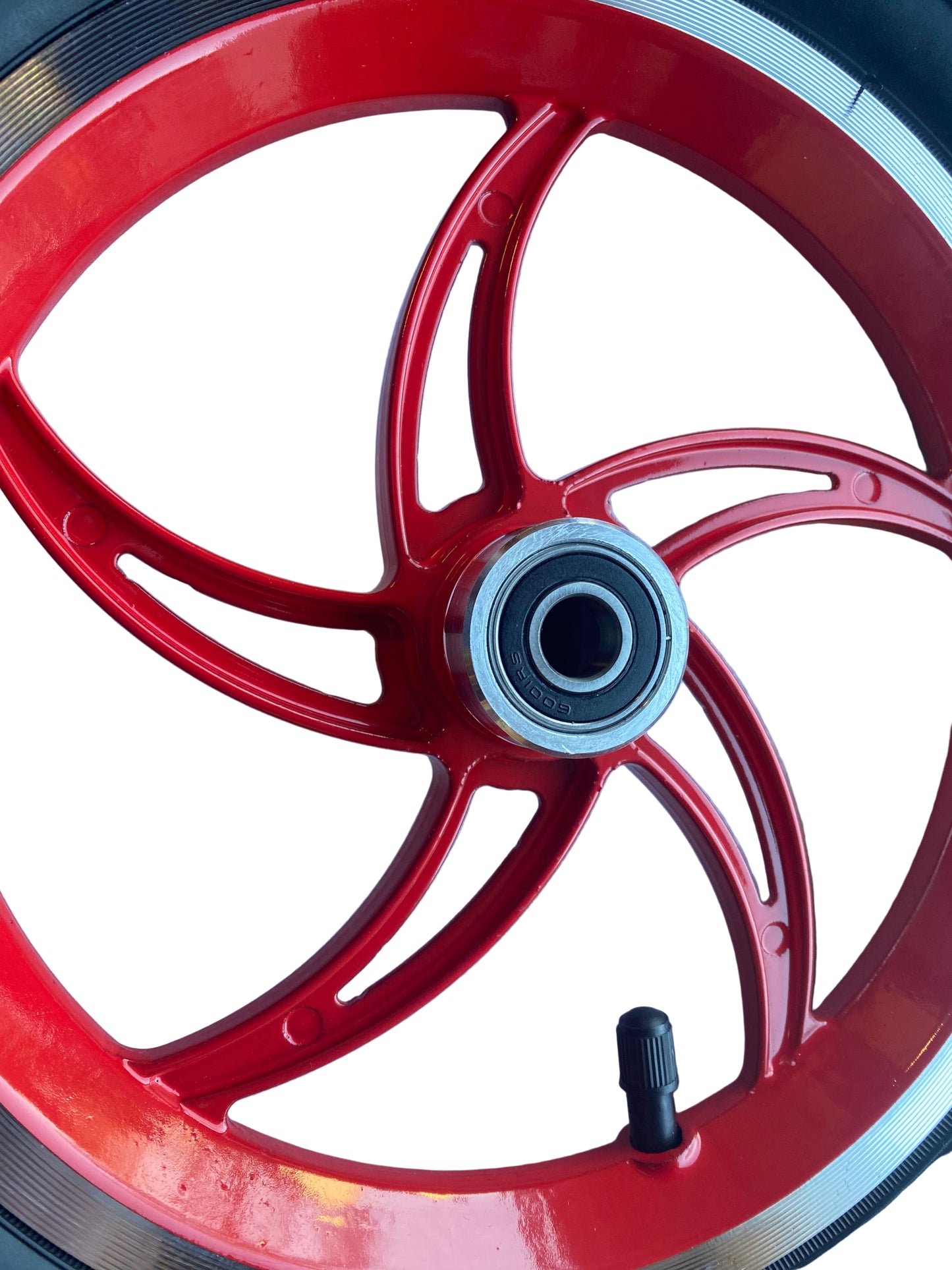 12" Red Alloy Wheels & Axle Set