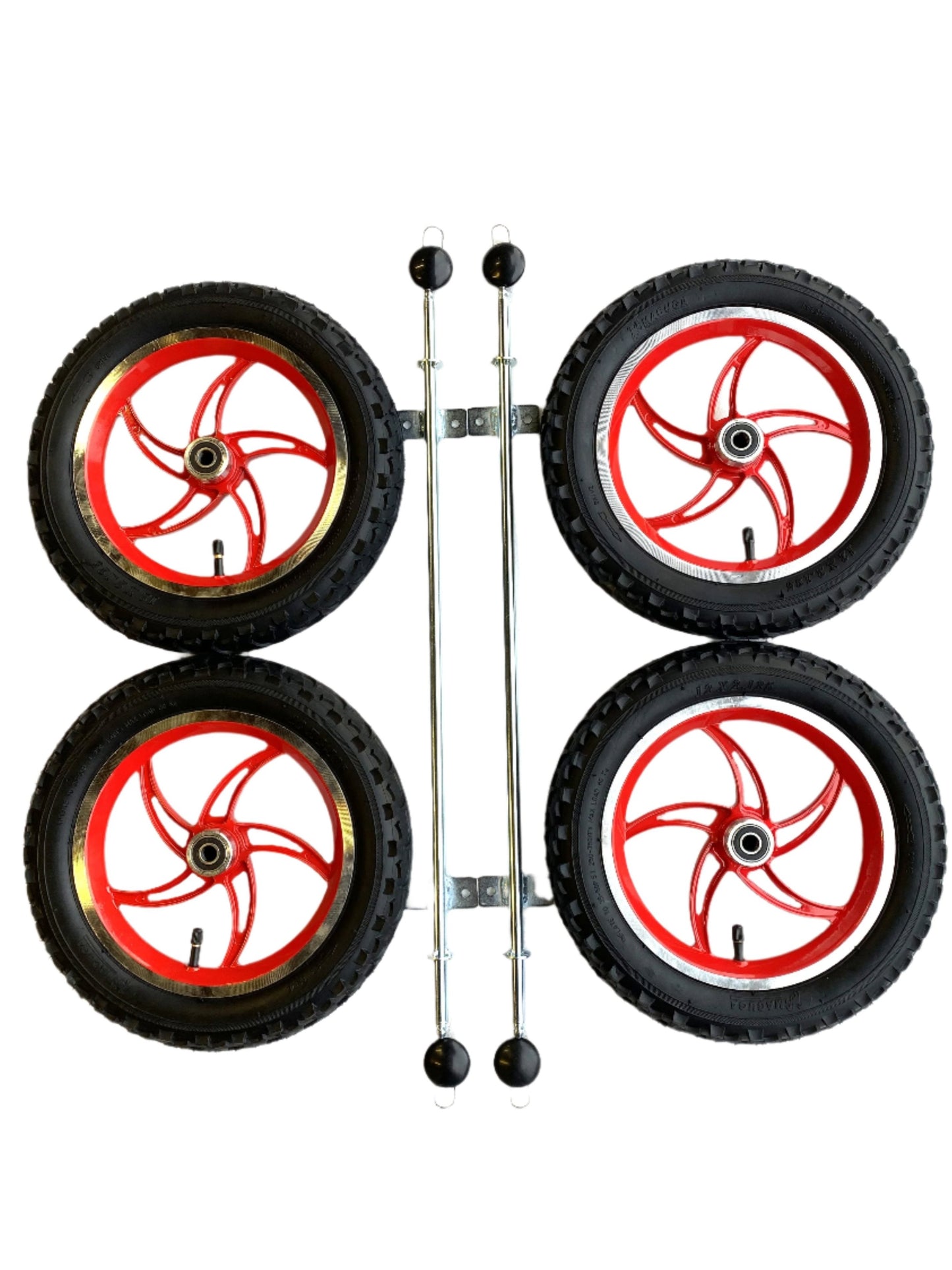 "New" Alloy Go Kart Wheels & Axle Set in 12" & 14" Sizes