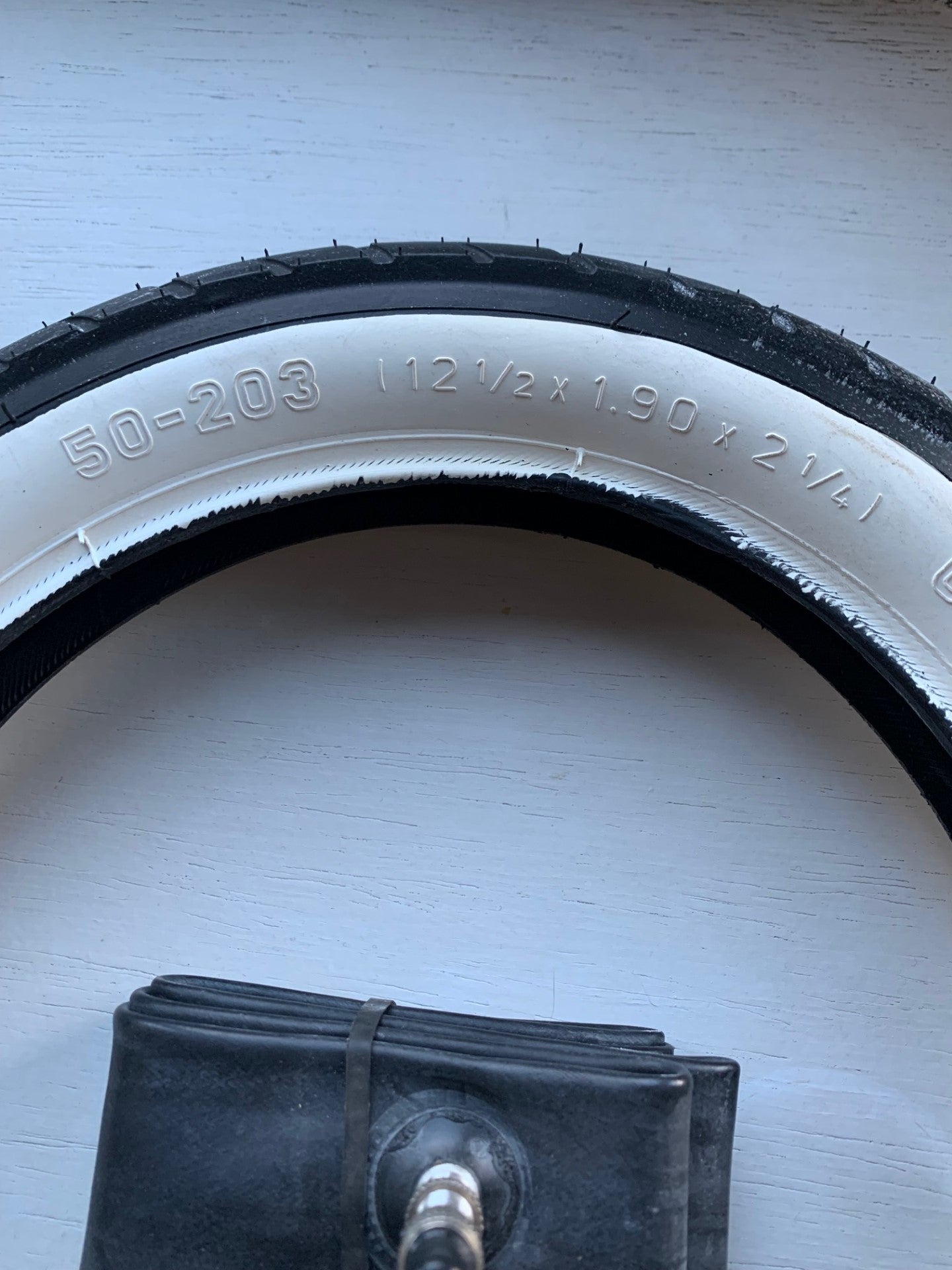 Mitas White Wall Tyre & Inner Tube